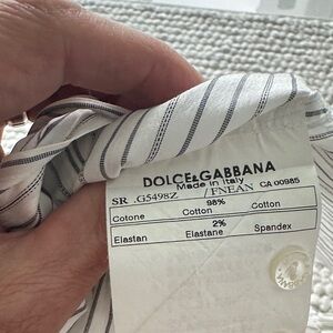 Dolce & Gabbana Black and White Pinstripe Shirt